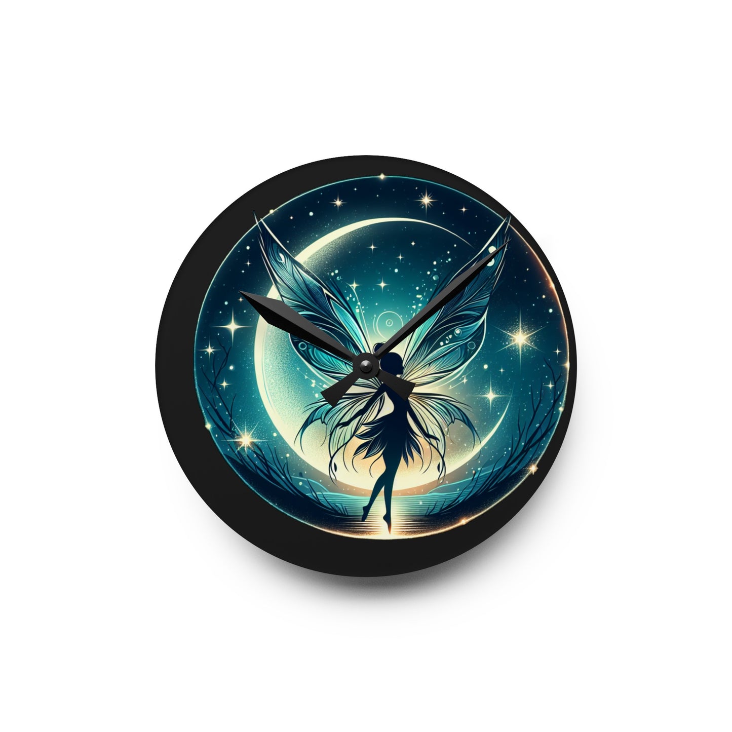 Moon fairy Acrylic Wall Clock