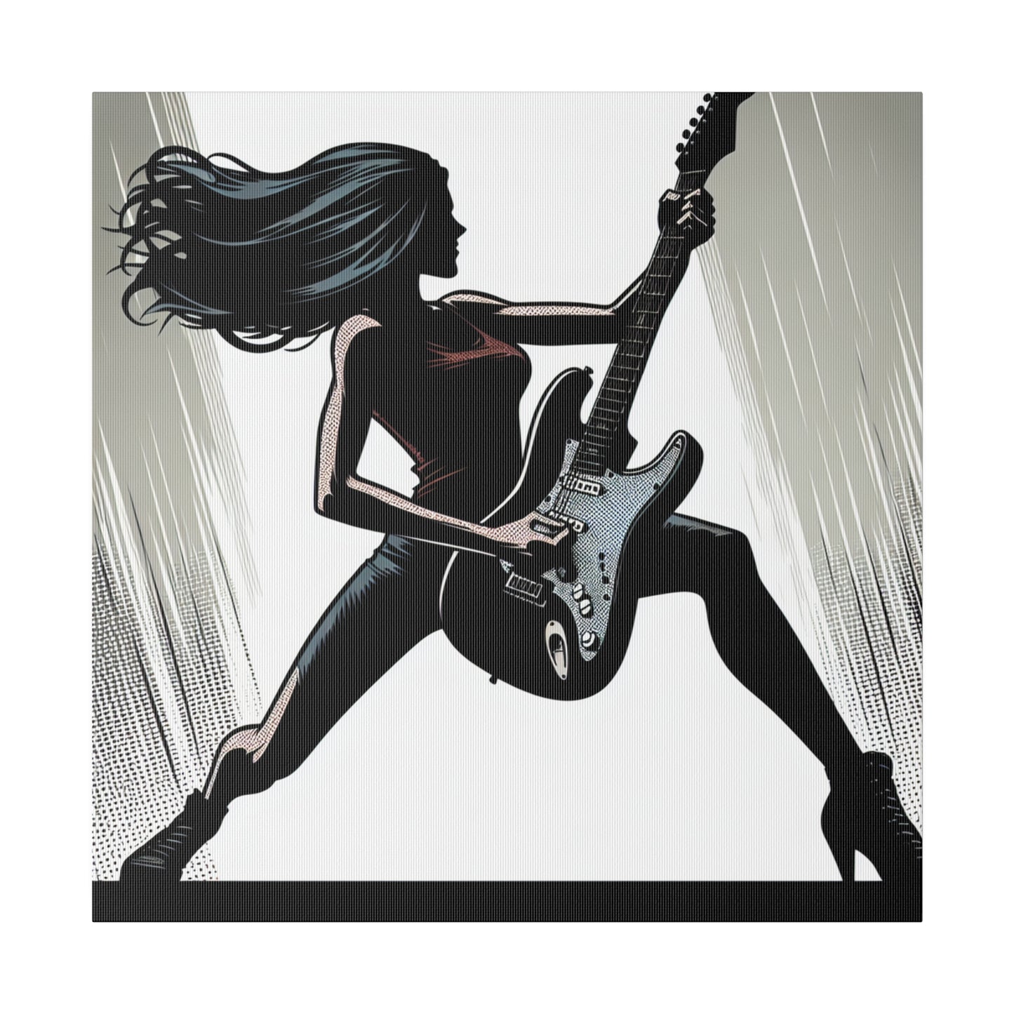 Rocker Girl Matte Canvas, Stretched, 0.75"