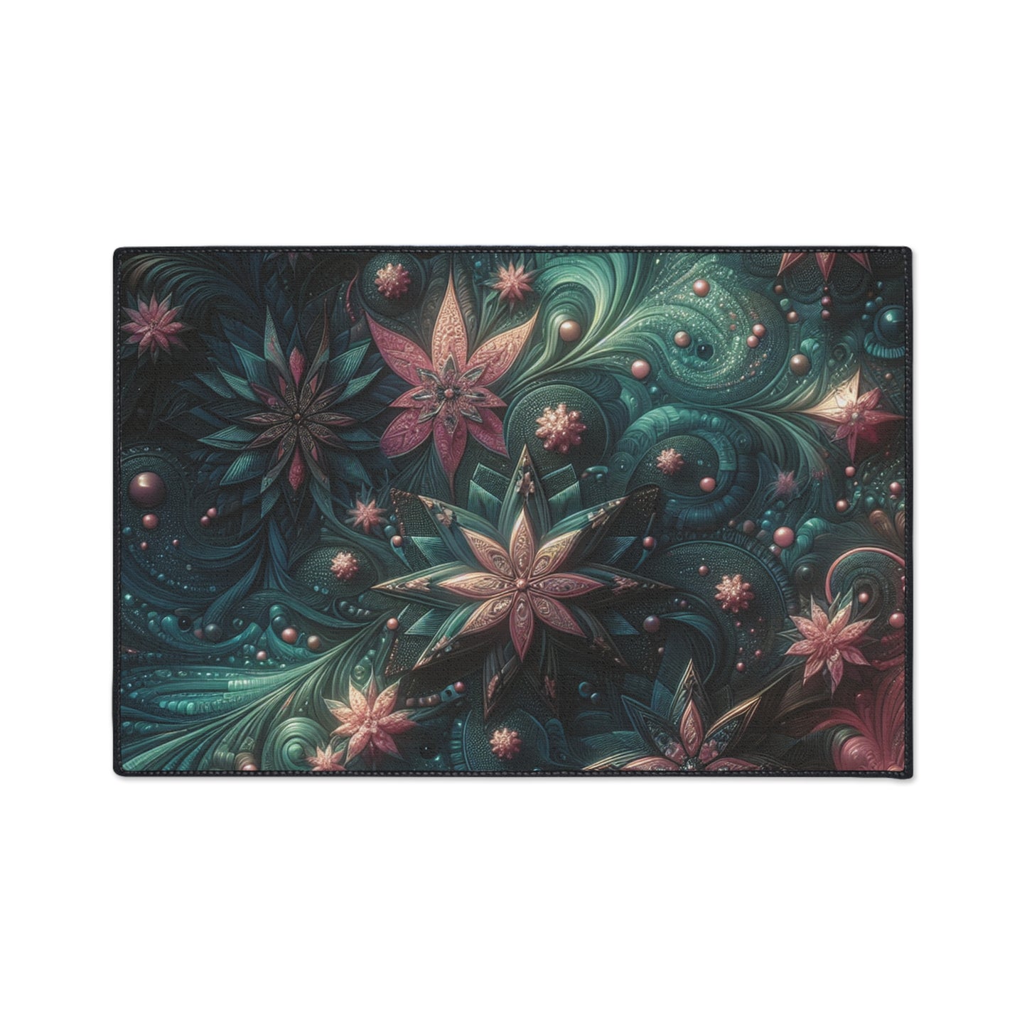 Metallic stars on floor Heavy Duty Floor Mat