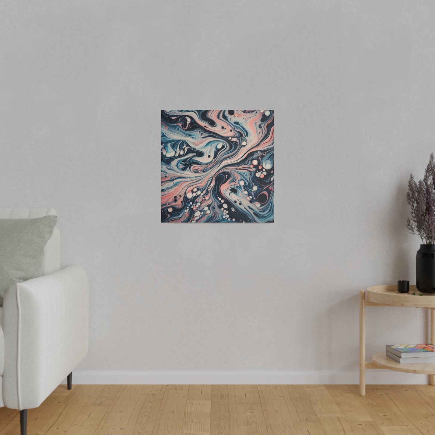 Water Marbling Matte Canvas, Stretched, 0.75"