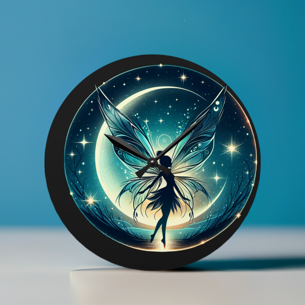 Moon fairy Acrylic Wall Clock