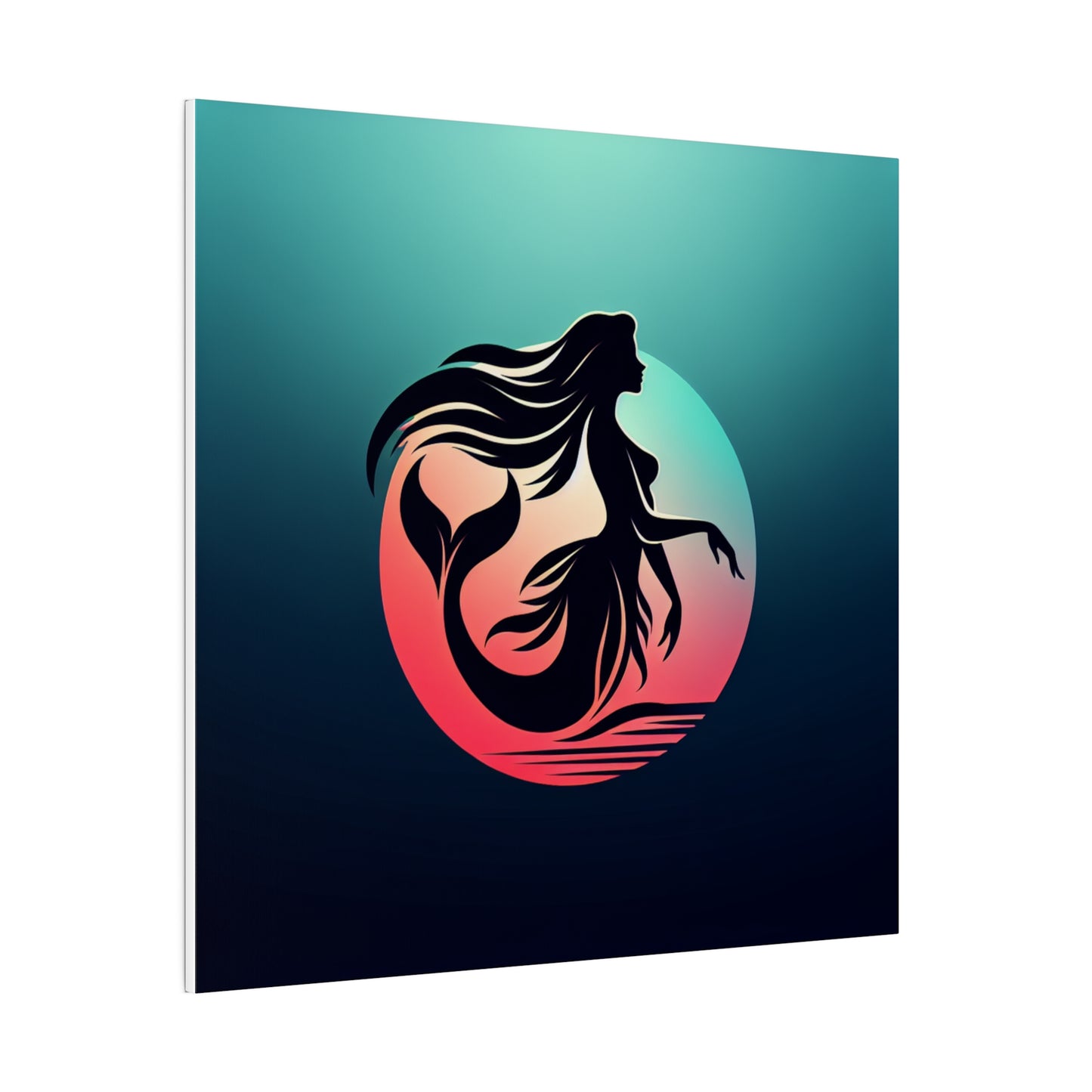 Mermaid in Sunset Matte Canvas, Stretched, 0.75"