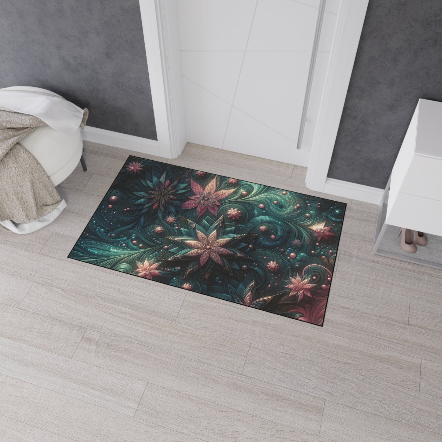 Metallic stars on floor Heavy Duty Floor Mat
