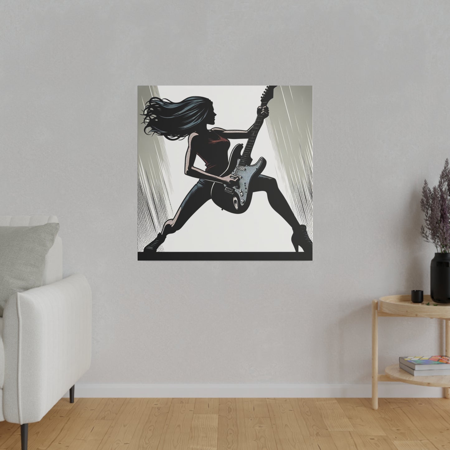Rocker Girl Matte Canvas, Stretched, 0.75"