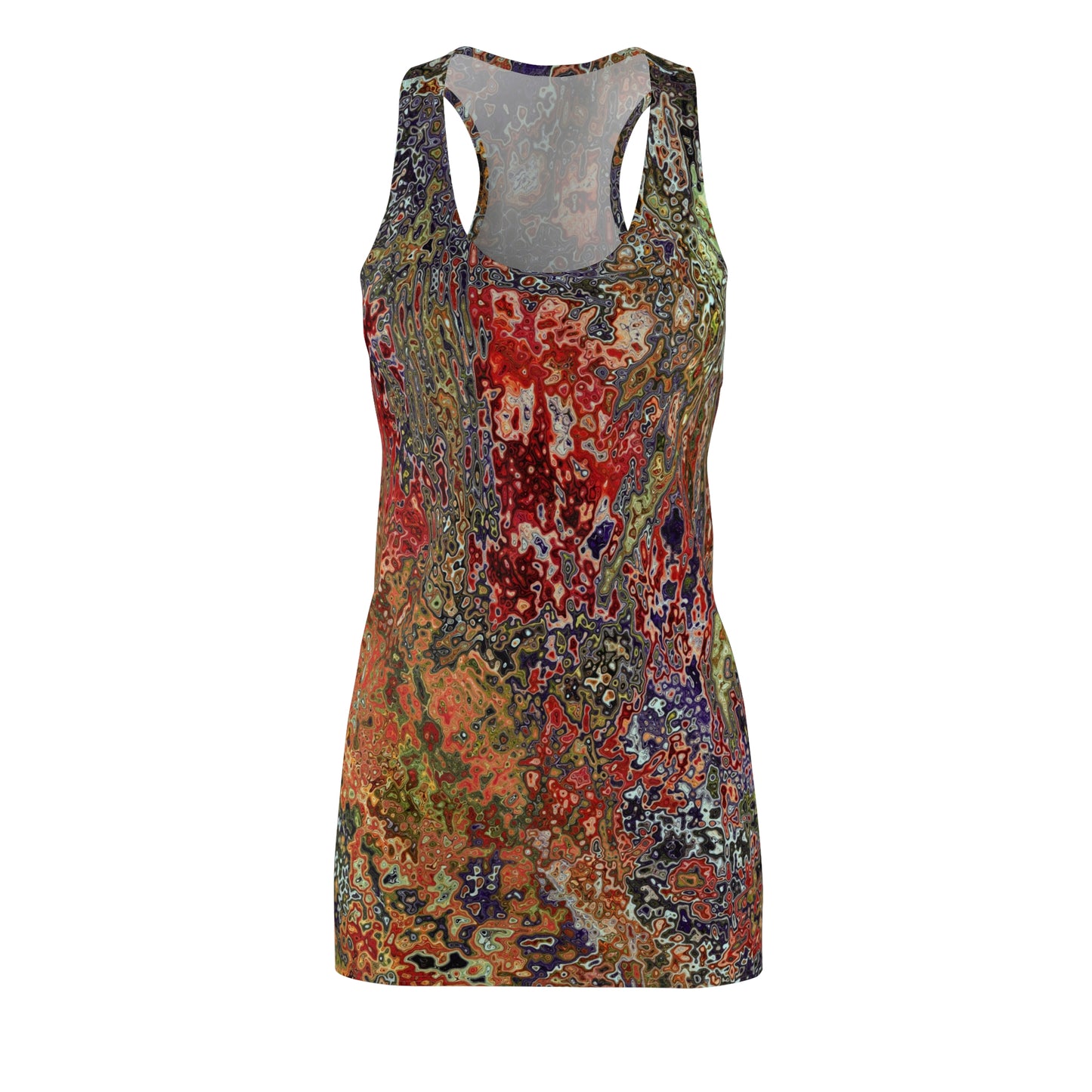 Abstract print Women's Cut & Sew Racerback Dress (AOP)