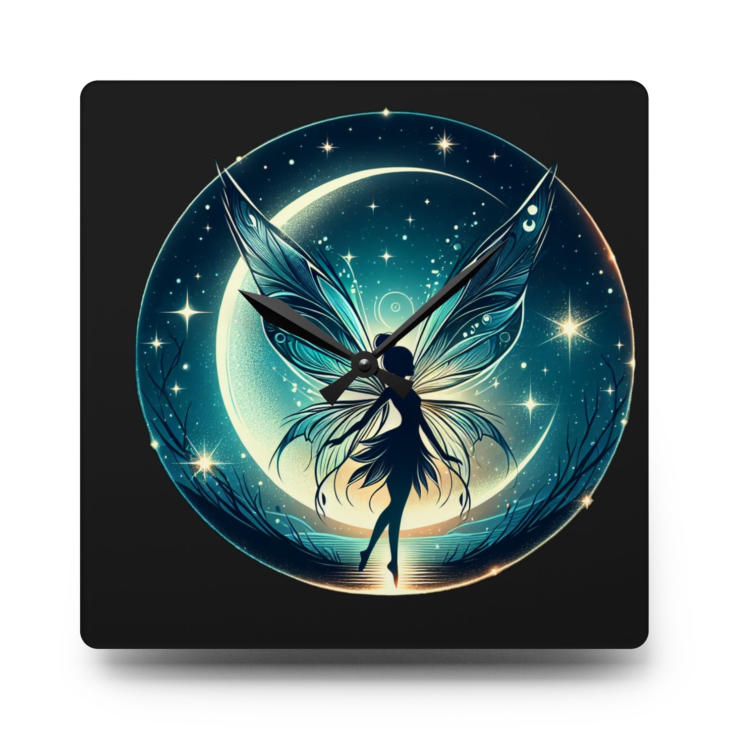 Moon fairy Acrylic Wall Clock