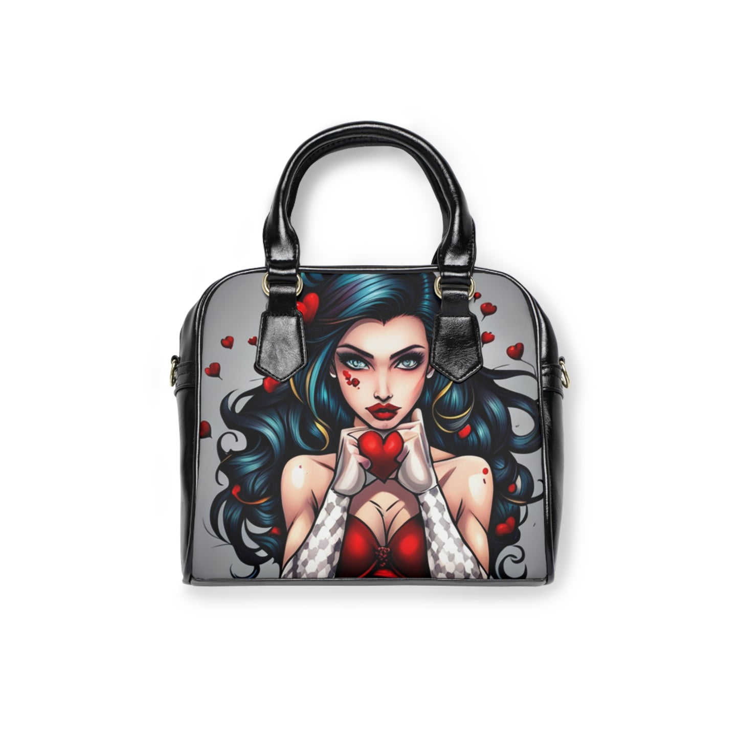Superhero heart woman Shoulder Handbag