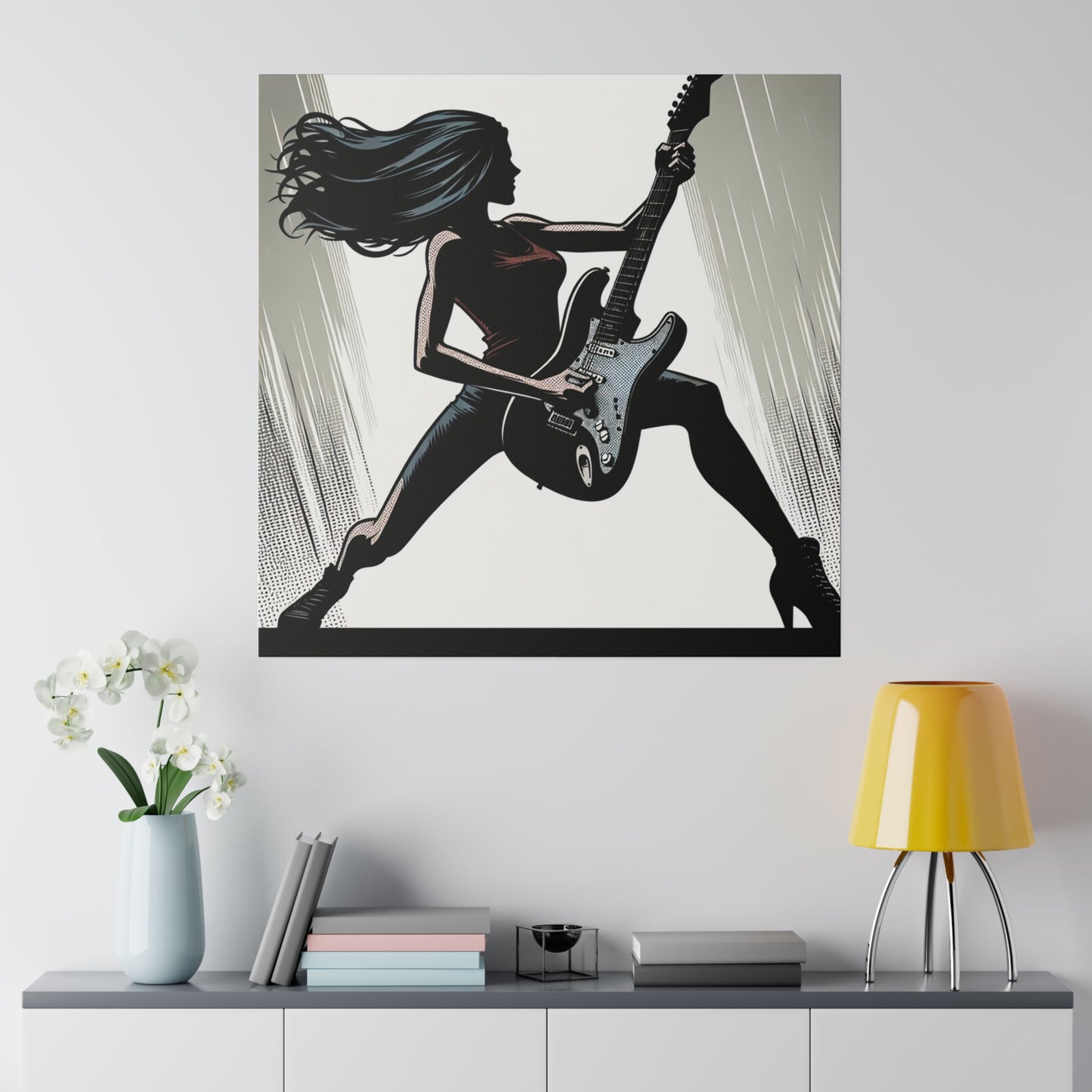 Rocker Girl Matte Canvas, Stretched, 0.75"