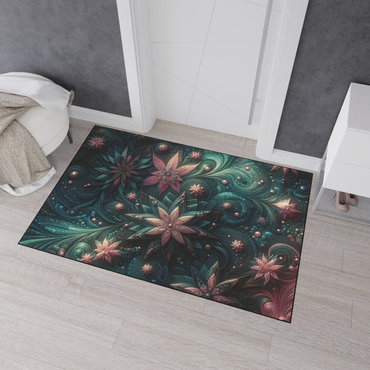 Metallic stars on floor Heavy Duty Floor Mat