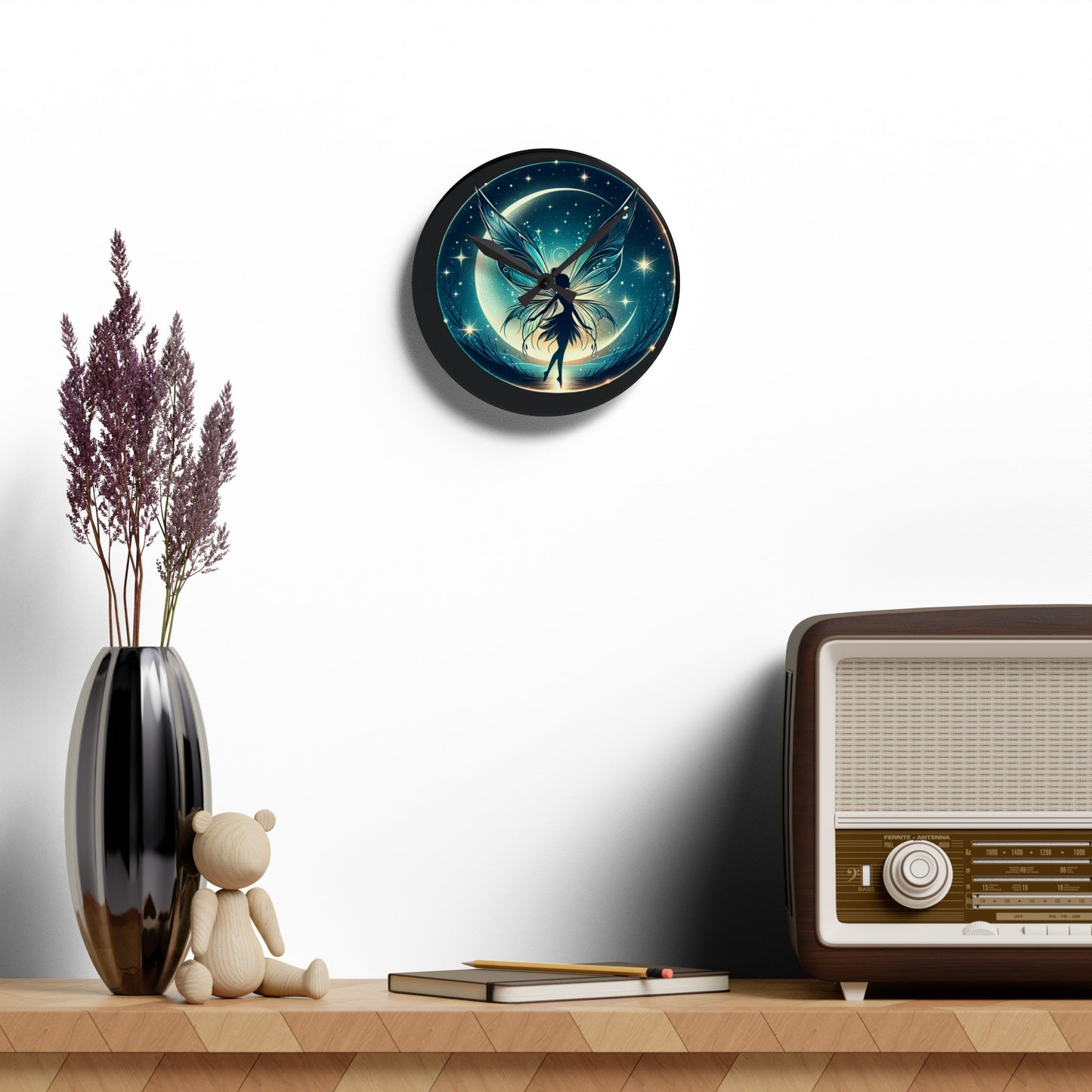 Moon fairy Acrylic Wall Clock