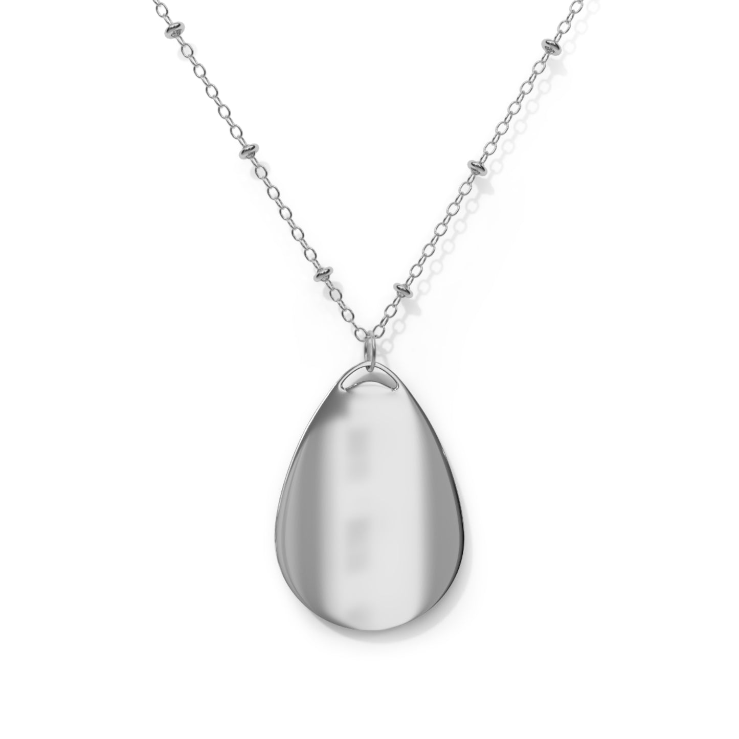 Steam punk woman Oval Necklace