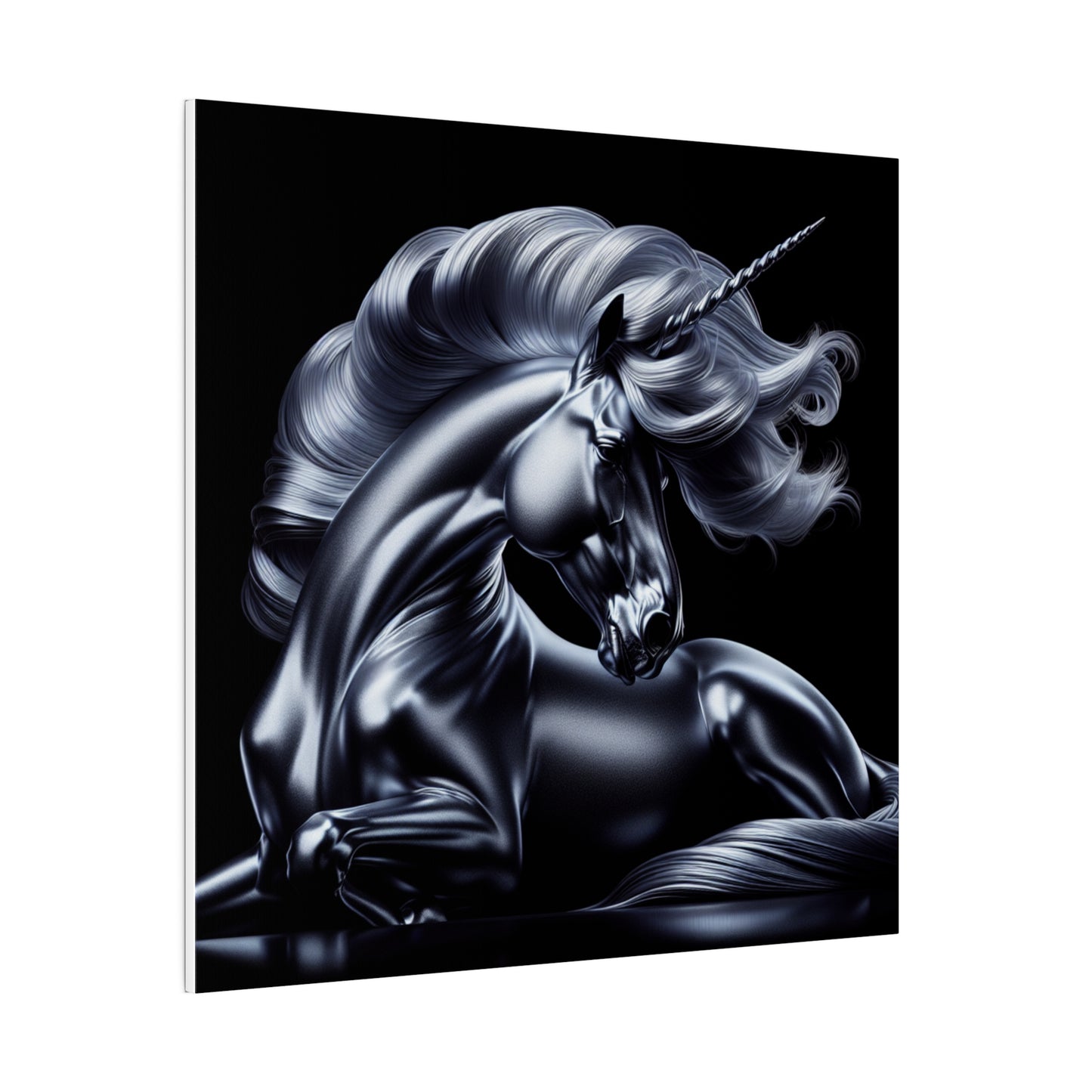 Silver unicorn Matte Canvas, Stretched, 0.75"