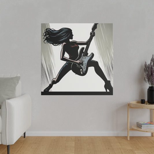 Rocker Girl Matte Canvas, Stretched, 0.75"