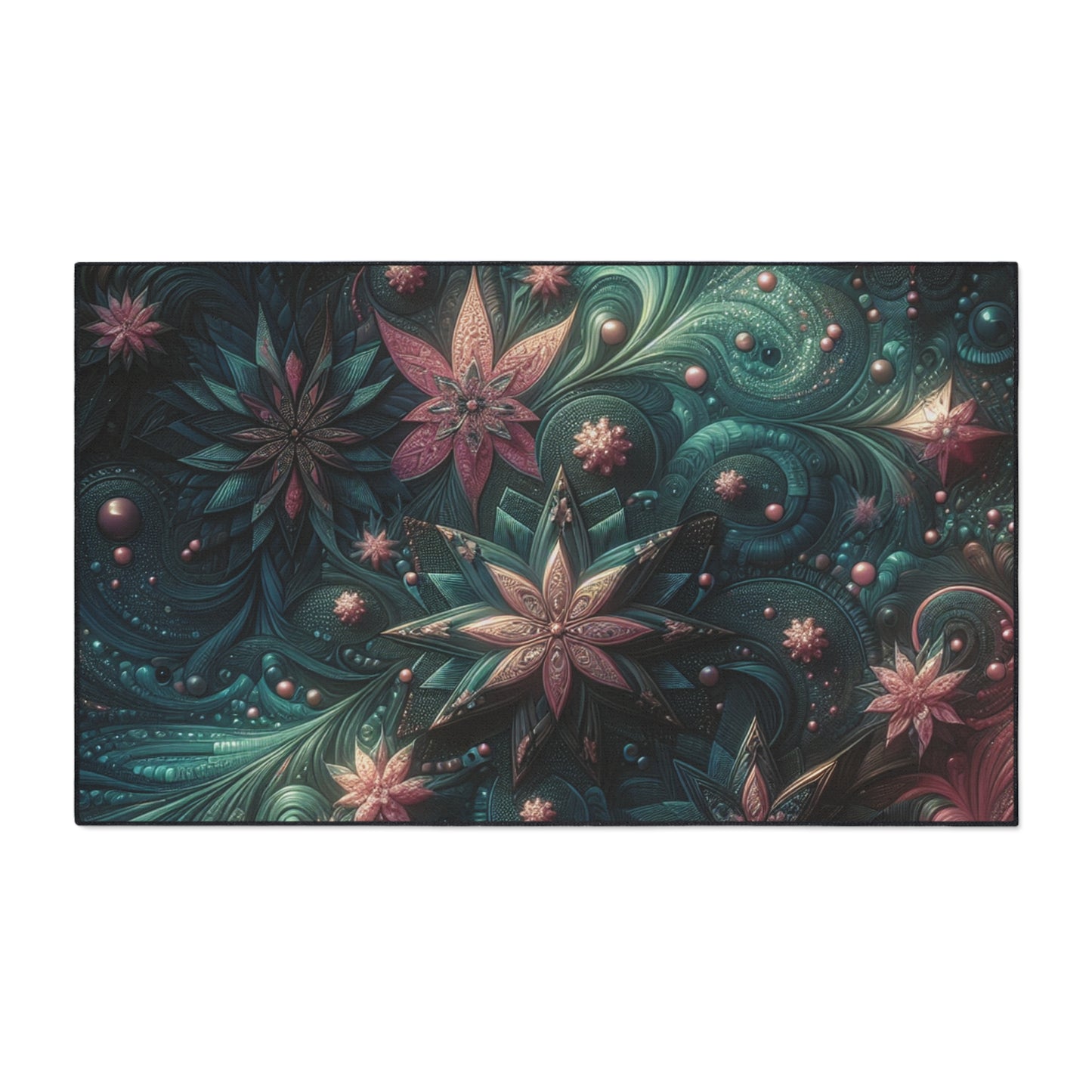 Metallic stars on floor Heavy Duty Floor Mat