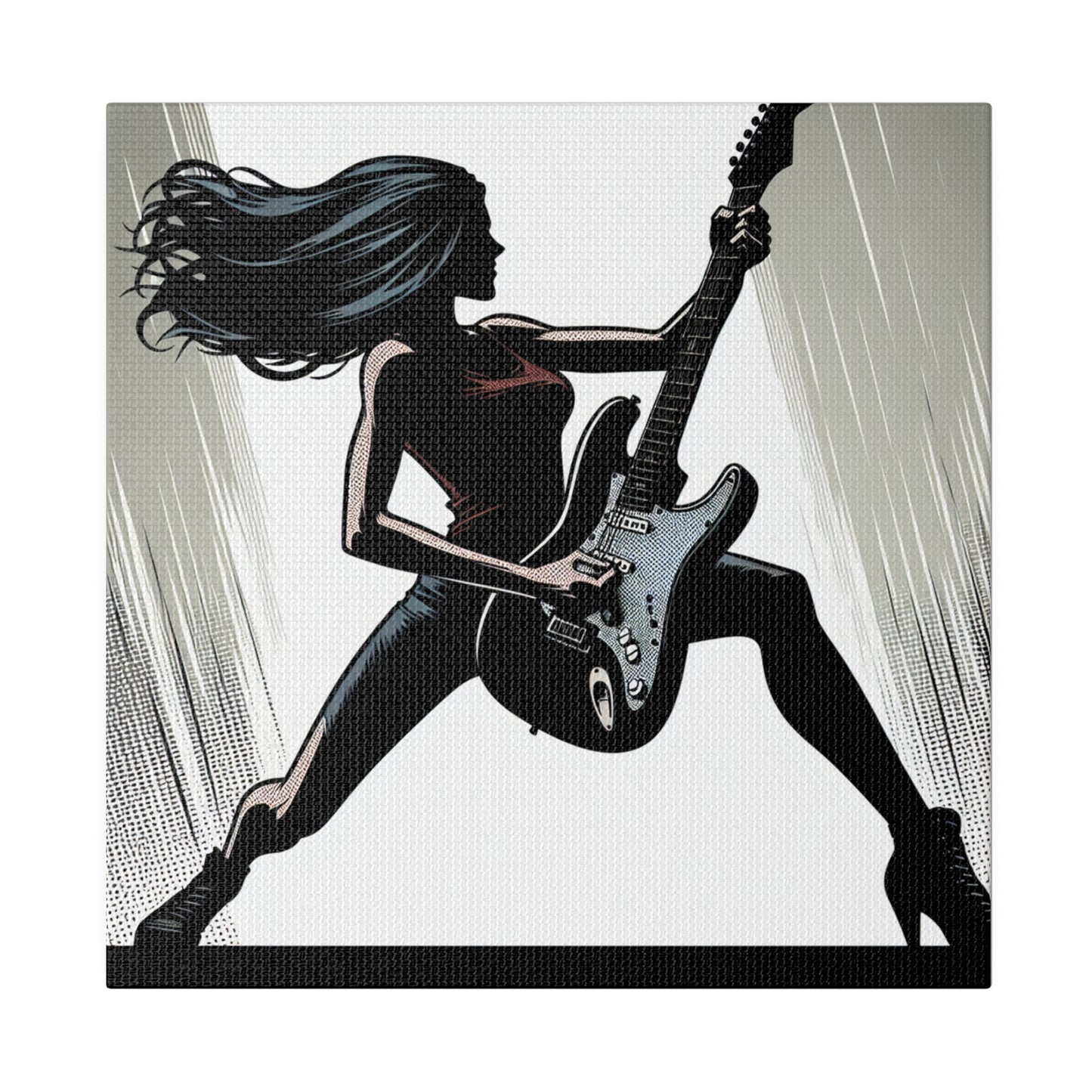 Rocker Girl Matte Canvas, Stretched, 0.75"
