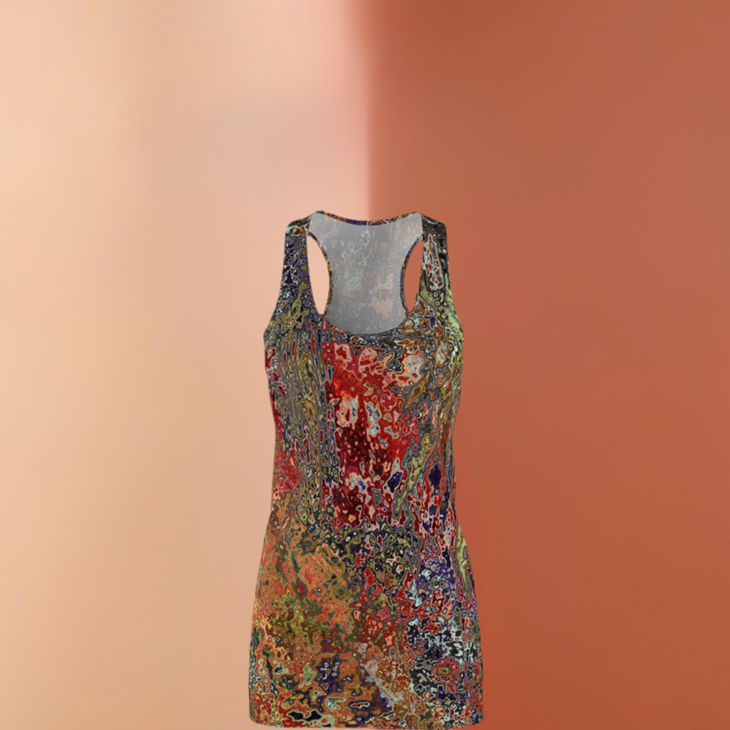 Abstract print Women's Cut & Sew Racerback Dress (AOP)