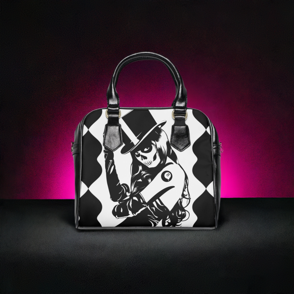 Top hat skeleton Shoulder Handbag