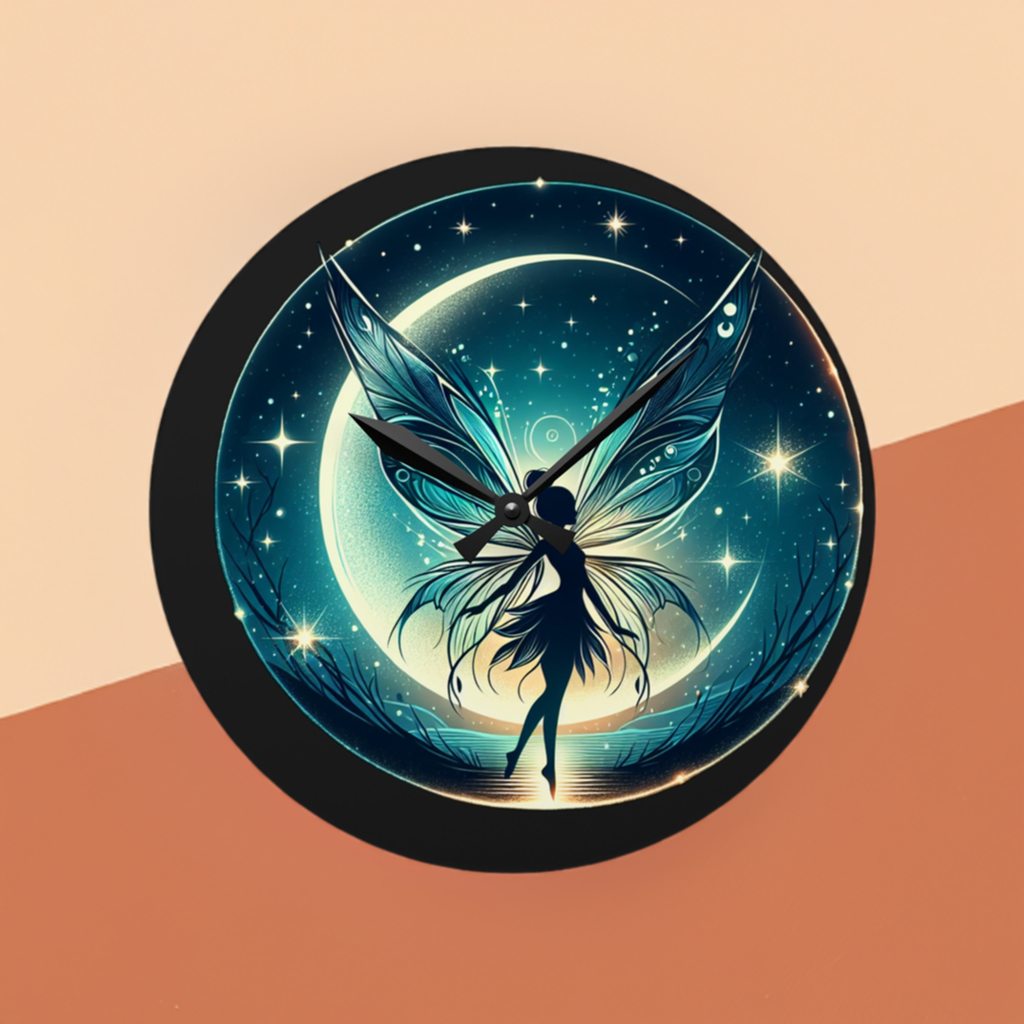 Moon fairy Acrylic Wall Clock