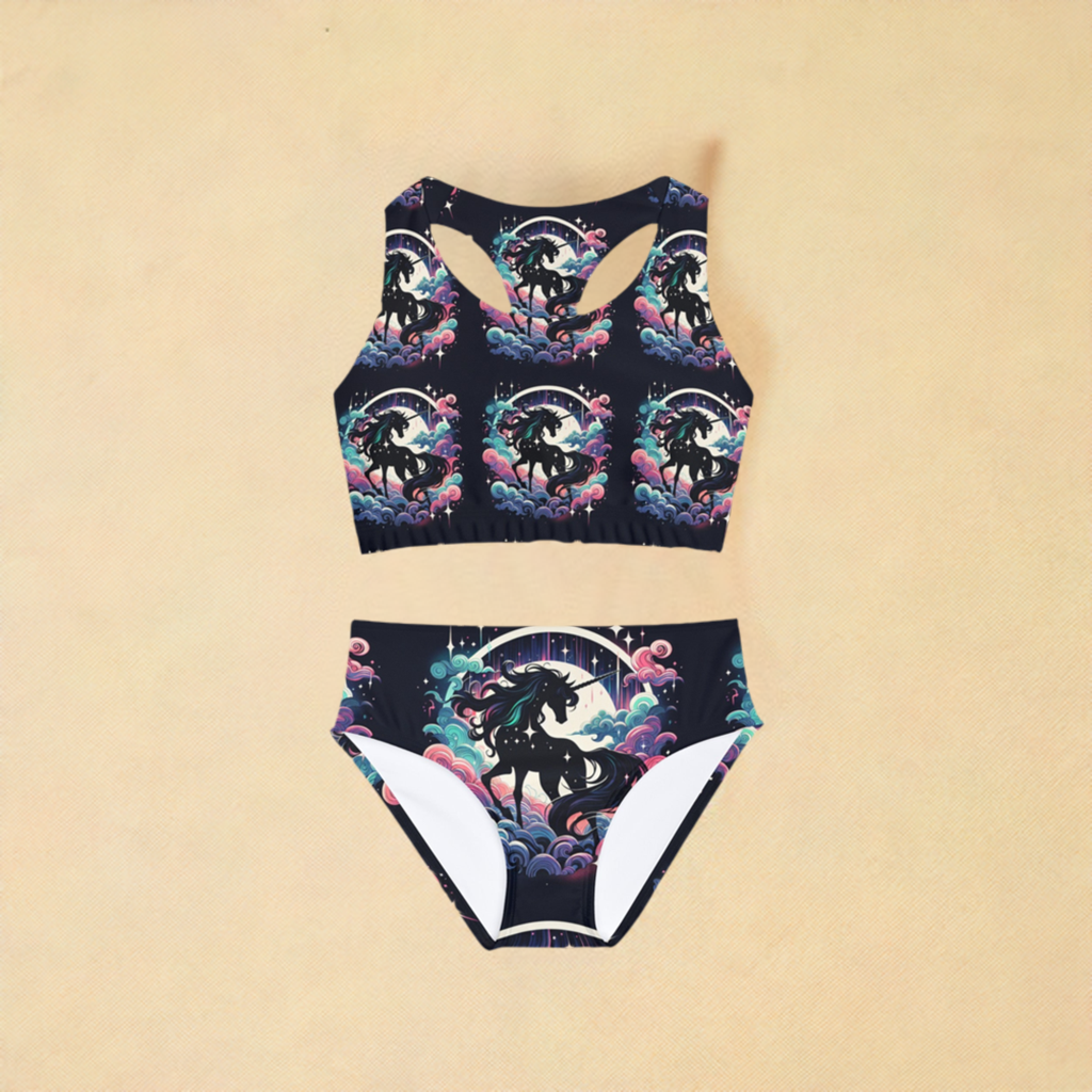 Girls Two Piece Swimsuit (AOP)