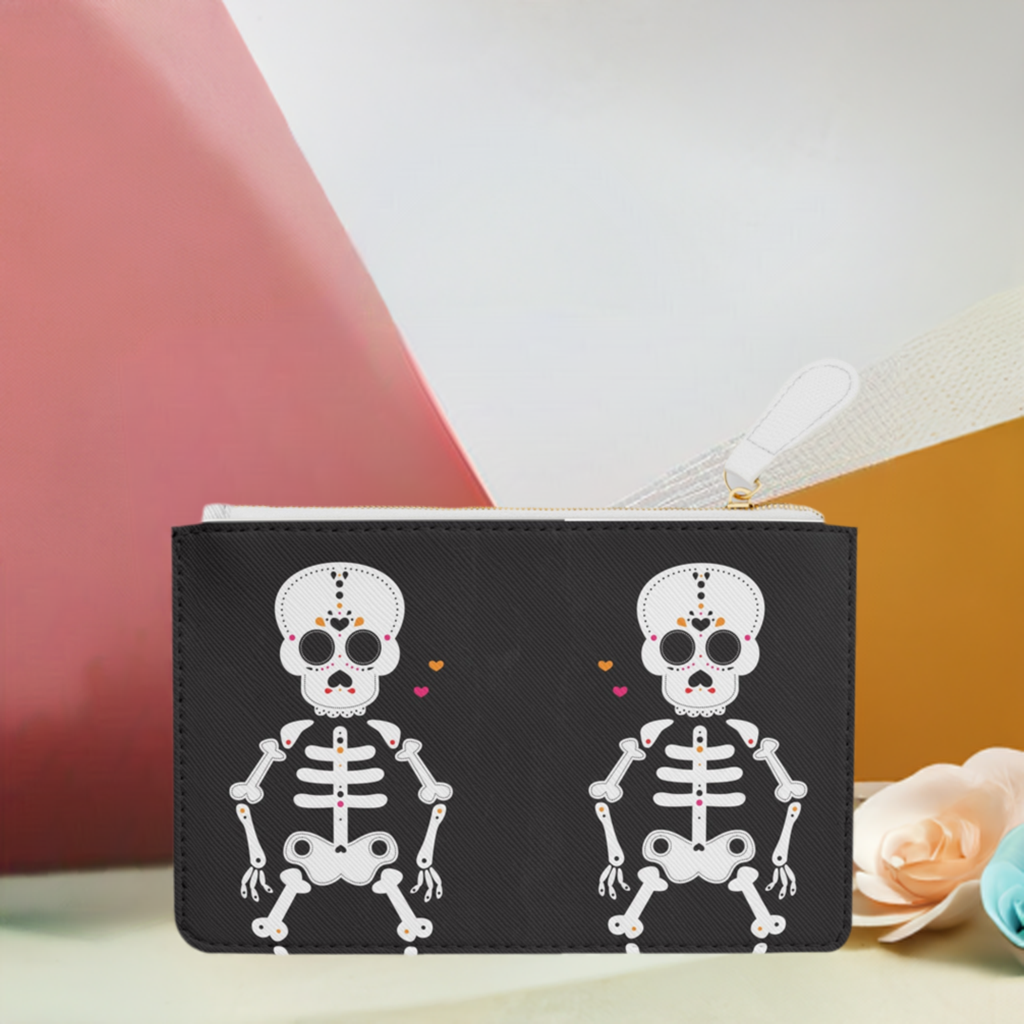 Skull and skeleton Mini Clutch Bag