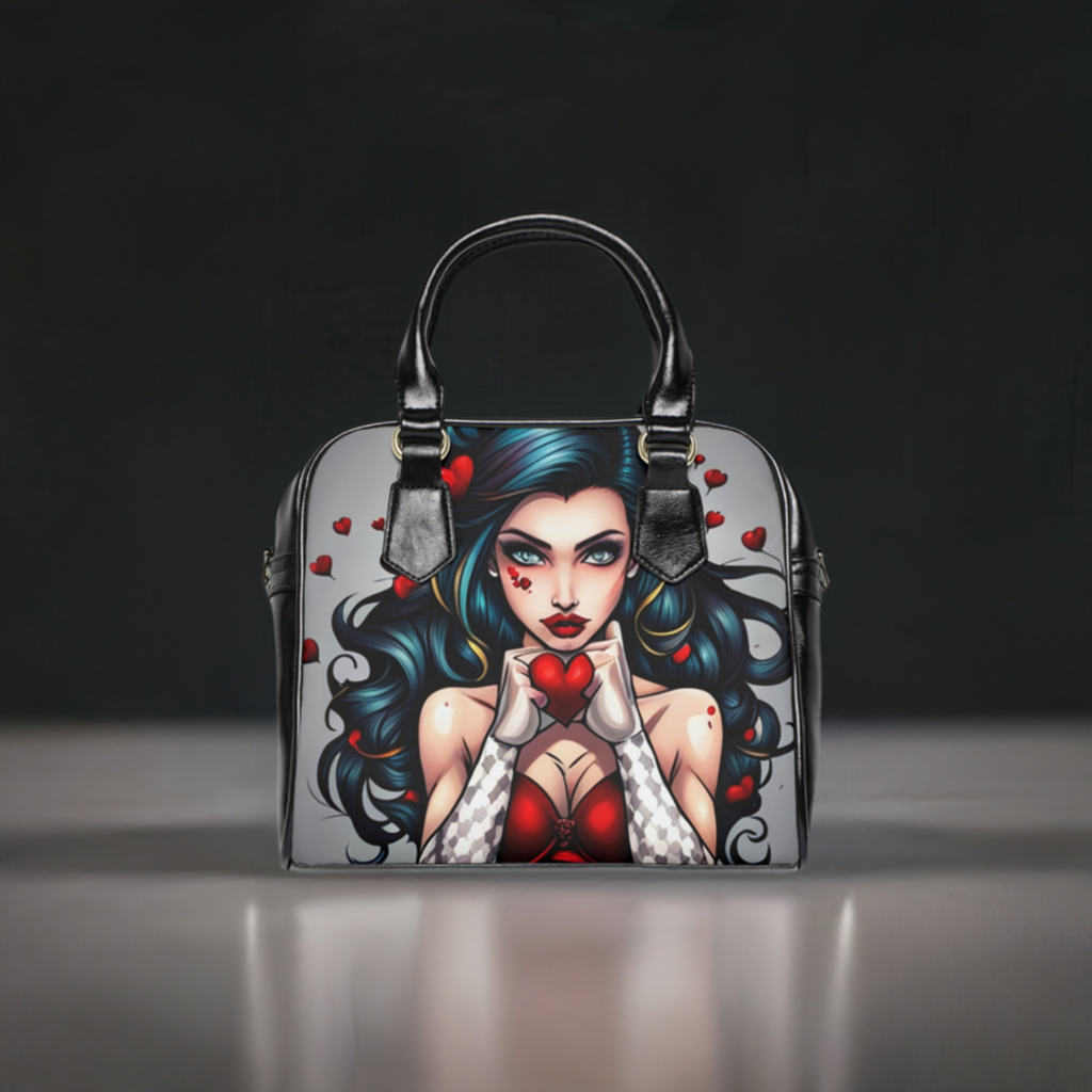 Superhero heart woman Shoulder Handbag