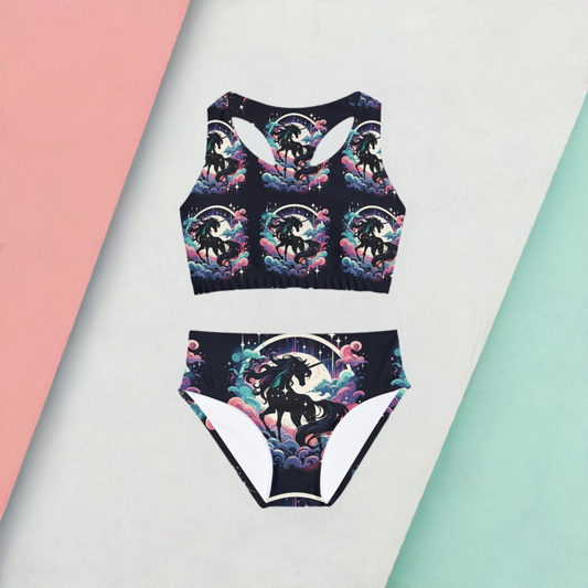 Girls Two Piece Swimsuit (AOP)