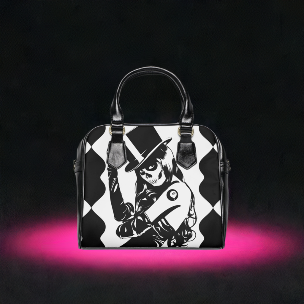 Top hat skeleton Shoulder Handbag