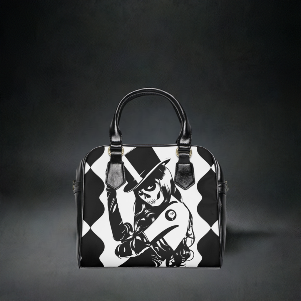 Top hat skeleton Shoulder Handbag