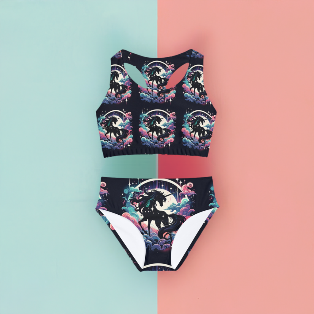 Girls Two Piece Swimsuit (AOP)